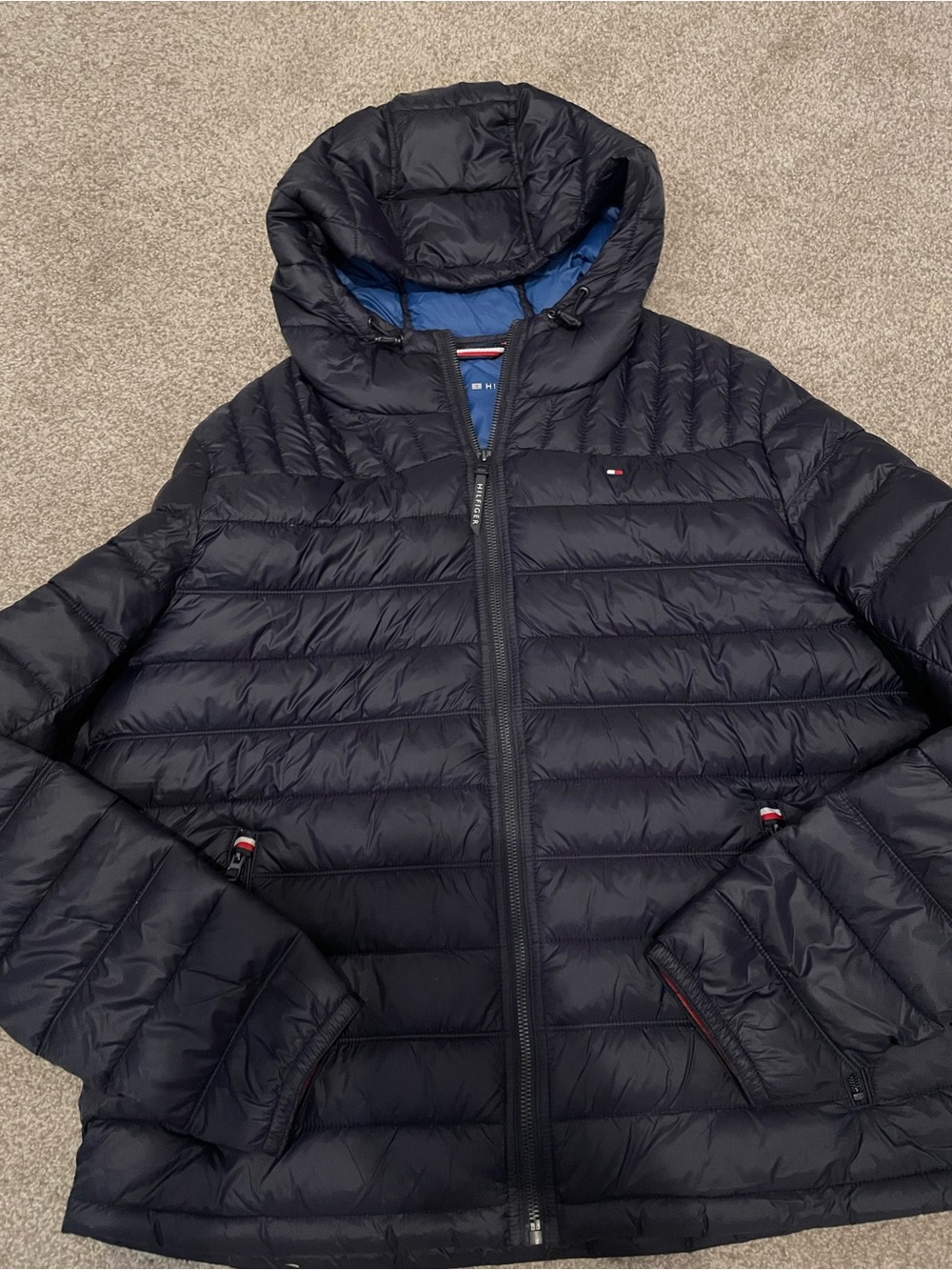 Tommy Hilfiger Navy Packable Puffer Jacket